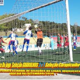 4º CAMPEONATO ESTADUAL DE SELEÇÕES DE LIGAS -2014  F.P.F.  GUARULHOS EMPATA EM 1 x 1 COM A SELEÇÃO DE MAUÁ 