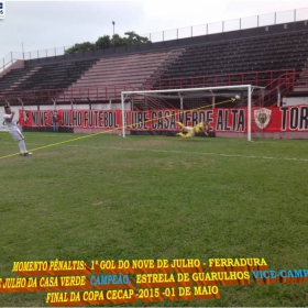 15ª COPA CECAP 2015 - NOVE DE JULHO É O CAMPEÃO DA COPA CECAP 2015 - 