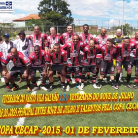 15ª COPA CECAP 2015 - NOVE DE JULHO É O CAMPEÃO DA COPA CECAP 2015 - 