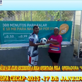 15ª COPA CECAP 2015 - NOVE DE JULHO É O CAMPEÃO DA COPA CECAP 2015 - 
