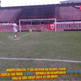 15ª COPA CECAP 2015 - NOVE DE JULHO É O CAMPEÃO DA COPA CECAP 2015 - 