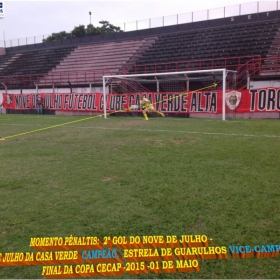 15ª COPA CECAP 2015 - NOVE DE JULHO É O CAMPEÃO DA COPA CECAP 2015 - 