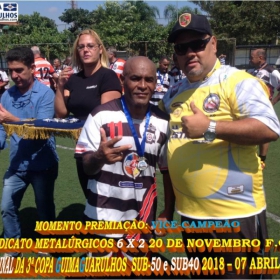 3ª COPA GUIMAGUARULHOS 40 E 50 ANOS - 2018 - SINDICATO E CAPIM MALUCO OS GRANDES CAMPEÕES 