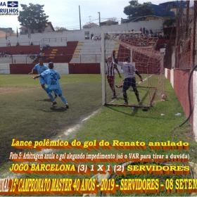 15º CAMPEONATO SUB-40 - SERVIDORES -2019