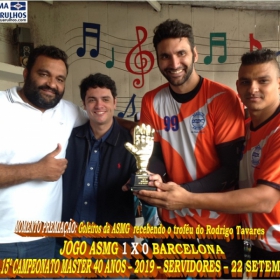 15º CAMPEONATO SUB-40 - SERVIDORES -2019