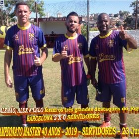 15º CAMPEONATO SUB-40 - SERVIDORES -2019