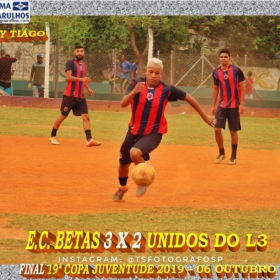 19ª COPA JUVENTUDE 2019 - E.C. BETAS - CAMPEÃO