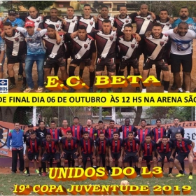19ª COPA JUVENTUDE 2019 - E.C. BETAS - CAMPEÃO