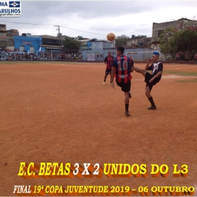 19ª COPA JUVENTUDE 2019 - E.C. BETAS - CAMPEÃO