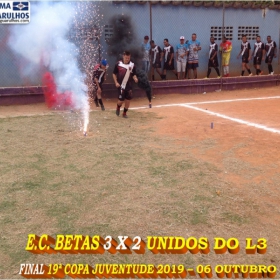 19ª COPA JUVENTUDE 2019 - E.C. BETAS - CAMPEÃO