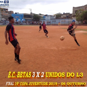 19ª COPA JUVENTUDE 2019 - E.C. BETAS - CAMPEÃO