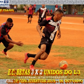 19ª COPA JUVENTUDE 2019 - E.C. BETAS - CAMPEÃO