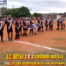 19ª COPA JUVENTUDE 2019 - E.C. BETAS - CAMPEÃO