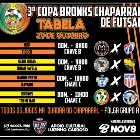 3ª COPA BRONKS CHAPARRAL DE FUTSAL