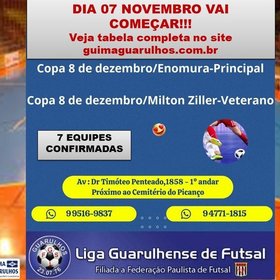 COPA 8 DE DEZEMBRO 2021- LIGA FUTSAL