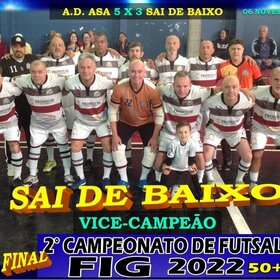 2º CAMPEONATO DE FUTSAL FIG 2022  50+