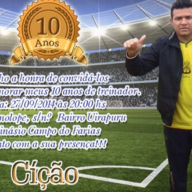 CIÇÃO- COMEMORA 10 ANOS DE TREINADOR