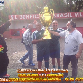 PALMIRA CAMPEÃO DA 3ª COPA CINQUENTÃO 2018 DO BENFICA