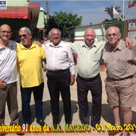 ANIVERSÁRIO DE 91 ANOS DA A.A. MACEDO