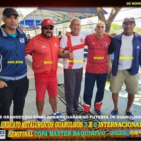 SINDICATO METALÚRGICOS - CAMPEÃO COPA BAQUIRIVÚ 2022  58+