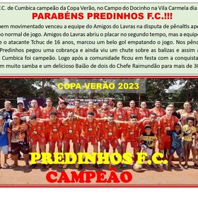 PREDINHOS F.C. CAMPEÃO DA COPA VERÃO 2023.