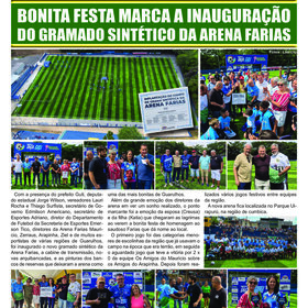 NOSSA  PÁGINA ESPORTIVA NO JORNAL FOLHA DO PONTO  - 2024