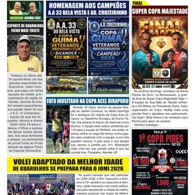 NOSSA  PÁGINA ESPORTIVA NO JORNAL FOLHA DO PONTO  - 2026