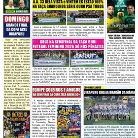 NOSSA  PÁGINA ESPORTIVA NO JORNAL FOLHA DO PONTO  - 2026