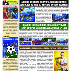 NOSSA  PÁGINA ESPORTIVA NO JORNAL FOLHA DO PONTO  - 2024