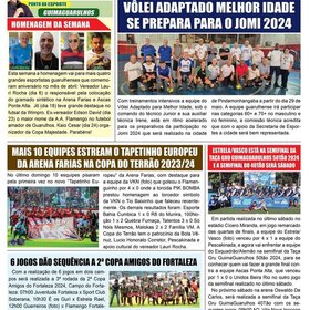 NOSSA  PÁGINA ESPORTIVA NO JORNAL FOLHA DO PONTO  - 2024